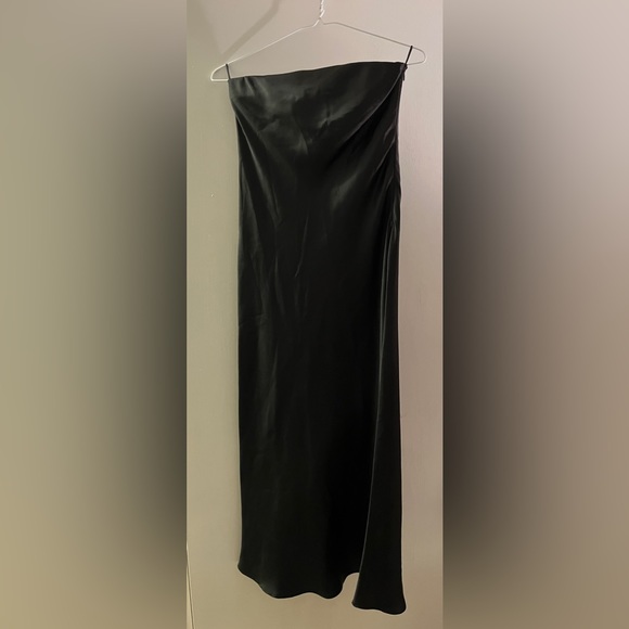 Zara SATIN EFFECT DRESS. Black. Sizes XS, S. New with Tags. - Picture 5 of 7